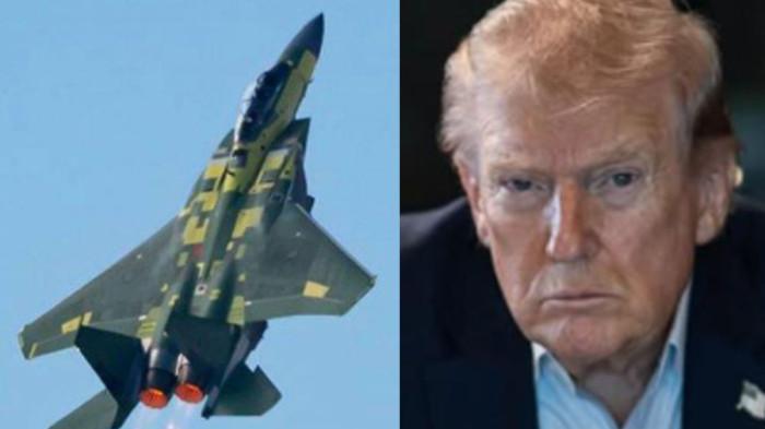 JATUH - Foto kiri:  Ilustrasi Jet Tempur F-15 EX Amerika Serikat. Terbaru, Iran menembak jatuh jet tempur milik AS, namun satu pilotnya berhasil selamat dan kini diburu. Donald Trump malah menyinggung soal minyak.