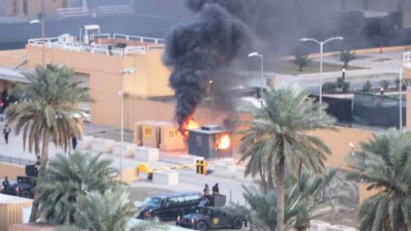 Militia attacks American embassy in Baghdad, America angry at Iraq