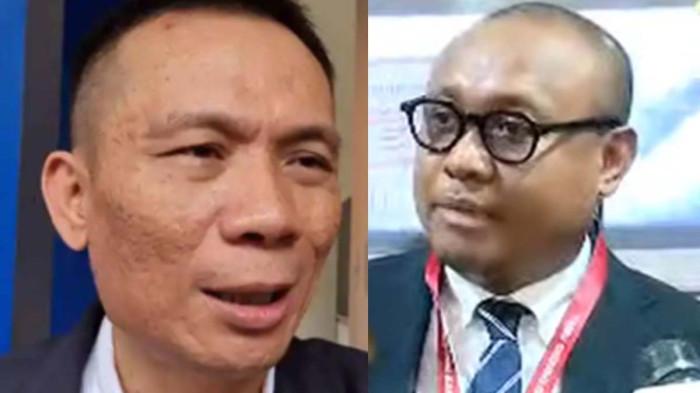 LAPOR - Kuasa hukum Jusuf Kalla, Abdul Haji Talauho (kanan) mengatakan, empat pihak yang dilaporkan selain Rismon, adalah pemilik channel youtube, youtuber dan narasumber. 