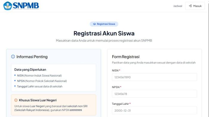Pendaftaran UTBK SNBT 2026, Jangan Telat, Begini Tahapan Bikin Akun Anti Gagal