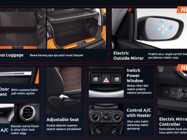 sejumlah fitur kabin Suzuki S-Presso