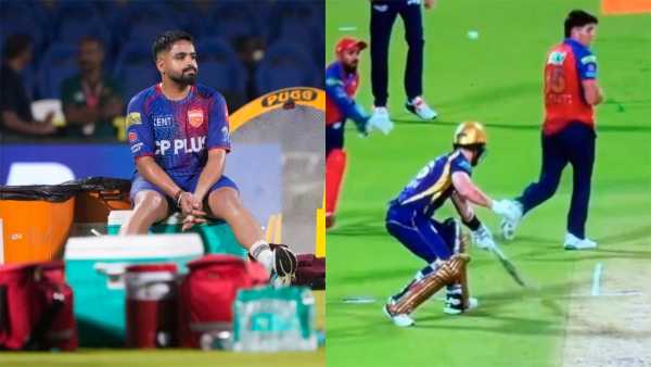 IPL 2026: In the KKR-PBKS match, the player who wreaked havoc was hit with the ball, watch video.