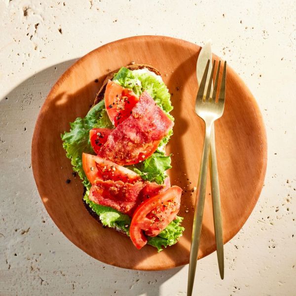 an image of the BLT Breakfast Sandwich Credit: Photographer: Jake Sternquist, Food Stylist: Holly Dreesman, Prop Stylist: Lexi Juhl