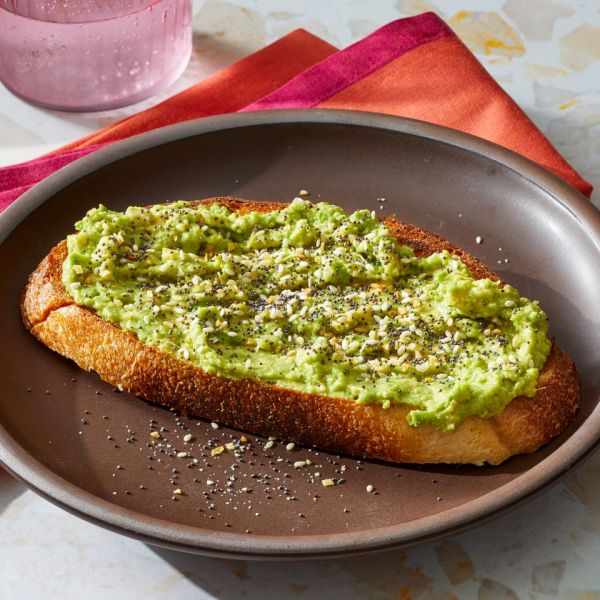a recipe photo of the Copycat Dunkin’ Avocado Toast Credit: Photographer: Grant Webster, Food Stylist: Holly Dreesman, Prop Stylist: Joseph Wanek