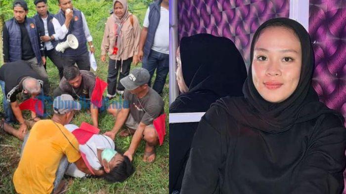 KASUS GITA FITRI - Foto Gita Fitri (kanan) semasa hidup sebelum dikabarkan tewas di kebun Pepaya Kepahiang dan rekonstruksi kematian Gita (kiri), Selasa (7/4/2026). Hubungan antara tersangka MK (57) dan Gita Fitri Ramadhani (25) yang ditemukan tewas di kebun pepaya Talang Sawah, Kecamatan Bermani Ilir, Kepahiang, mulai terkuak.