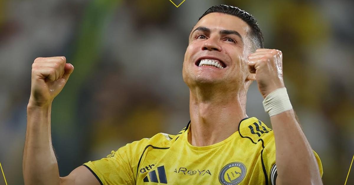 SELERBASI - Selebrasi pemain Al Nassr, Cristiano Ronaldo saat cetak gol ke gawang Al Najma di Liga Arab Saudi 2025/2026 pada Sabtu (4/4/2026) dini hari WIB.