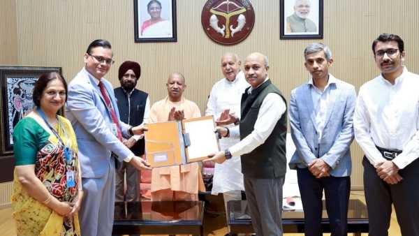 Defense Industrial Corridor gets momentum in Chitrakoot, CM Yogi hands over allotment letter of 75 hectares of land to BEL