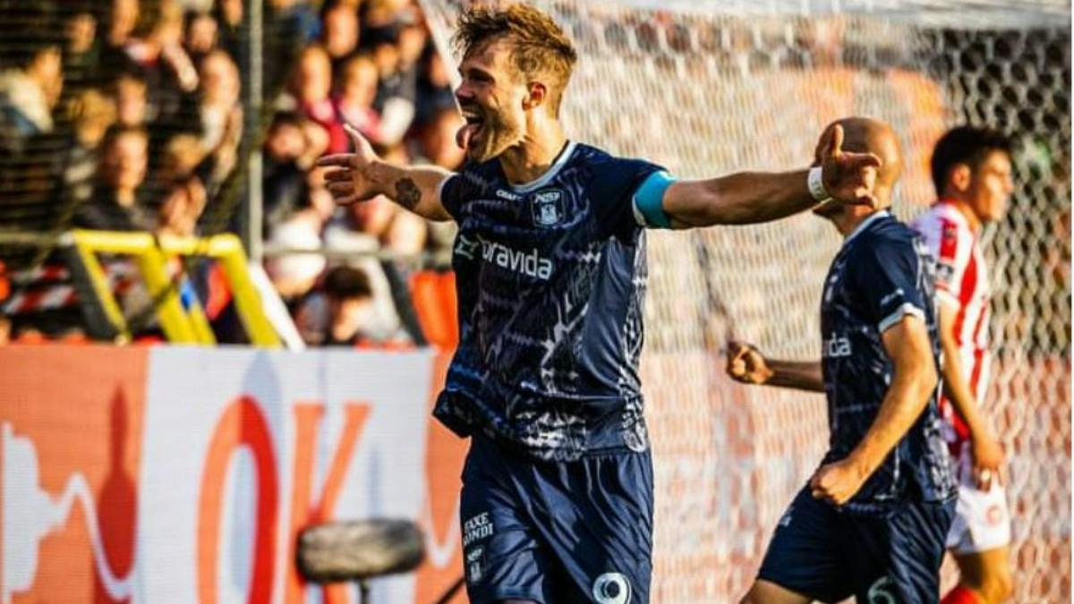 BURSA TRANSFER PERSIB BANDUNG - Potret Patrick Mortensen saat membela Aarhus, dalam unggahan Instagram pribadinya, 24 Agustus 2024. Terbaru, sosok Patrick Mortensen santer dikaitkan dengan Persib Bandung dalam bursa transfer Super League 2025-2026.