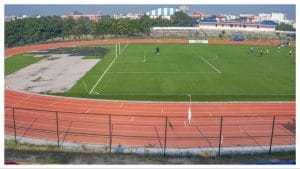 Rajasthan United's home venue of Vidhyadhar Nagar Stadium in Jaipur currently doesn't have floodlight arrangements. Photo: @RajasthanUnited