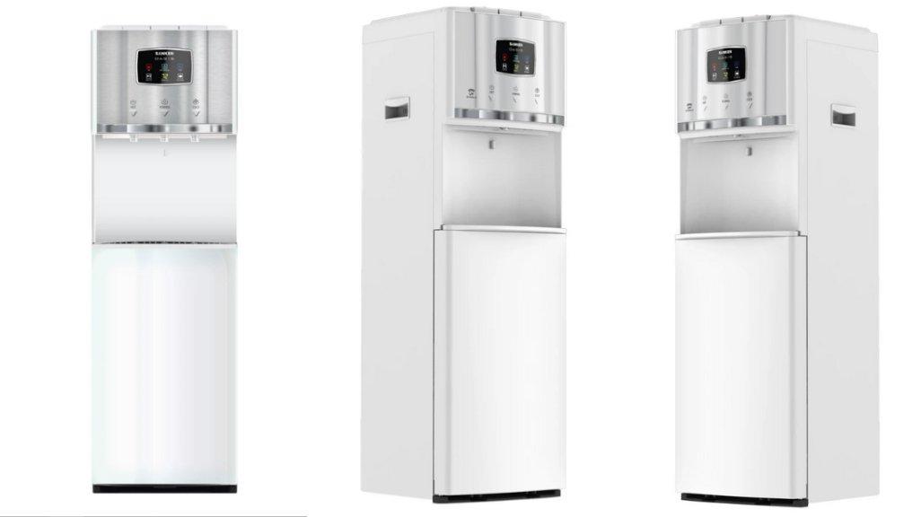 Sanken Dispenser Galon Bawah HWD-L130SS-WH Oasis Stainless Steel.