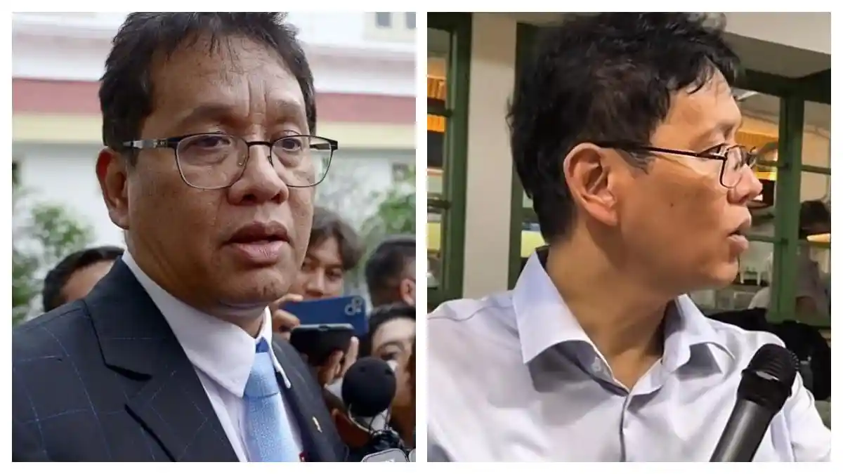 PERUBAHAN FISIK PURBAYA - Perubahan fisik Menkeu Purbaya Yudhi Sadewa tengah menjadi sorotan warganet di media sosial. (kiri foto) Purbaya saat menjabat pada September 2025 dan (kanan foto) Purbaya saat April 2026. 