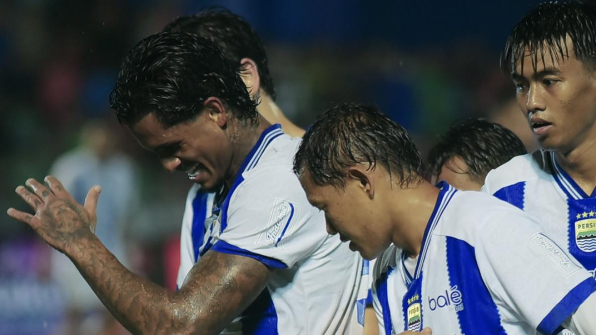 SELEBRASI PERSIB BANDUNG - Potret selebrasi pemain Persib Bandung di gelaran Liga 1 2025/2026.