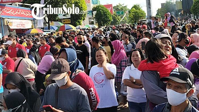 CFD BOYOLALI - Ribuan warga memadati area CFD Boyolali, beberapa waktu lalu.