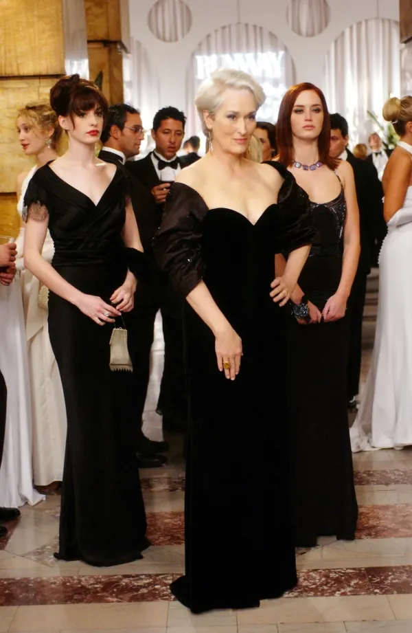 Anne Hathaway, Meryl Streep, Emily Blunt In Devil Wears Prada (2006)
