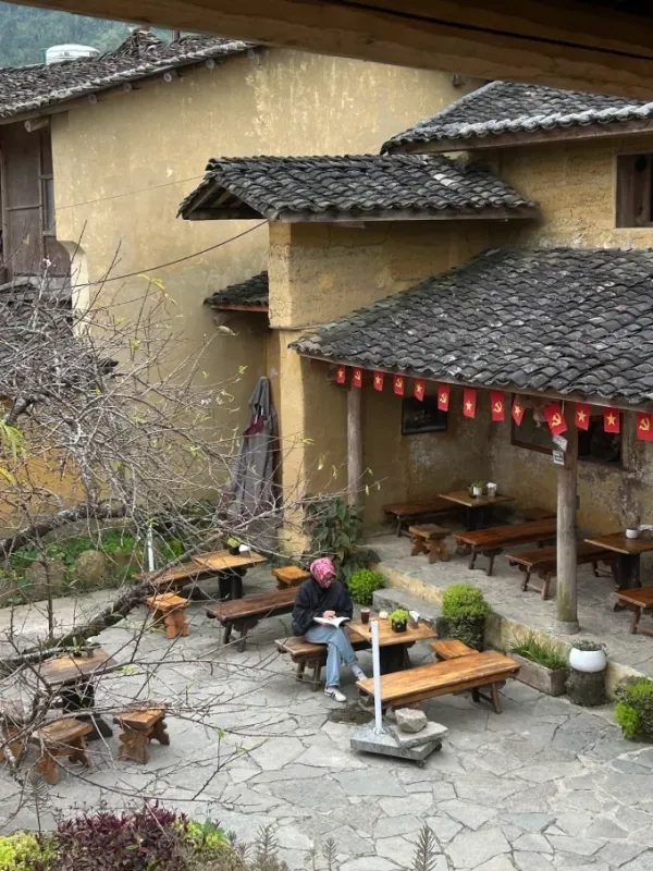 The space outside Northern Pole Coffee. Photo: Nguyen Ha Chi