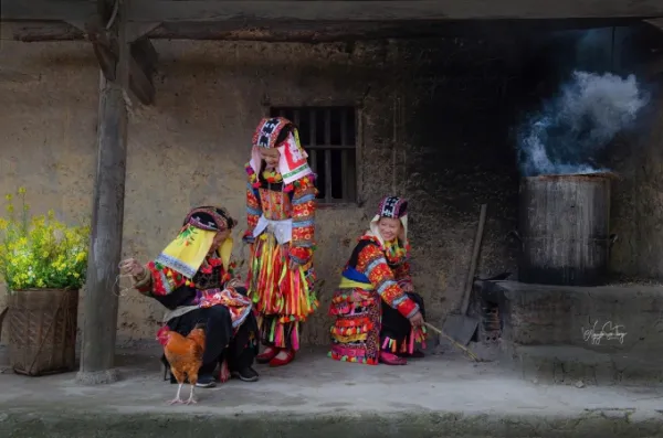 Huong's family lives next to the house in Lo Lo Chai.