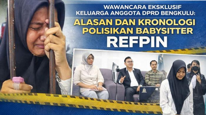 WAWANCARA EKSKLUSIF – Keluarga anggota DPRD Bengkulu yang melaporkan babysitter Refpin Akhjaina Juliyanti (20) ke polisi saat wawancara eksklusif di studio TribunBengkulu pada Jumat (10/4/2026). Keluarga pelapor akhirnya buka suara terkait alasan dan kronologi melaporkan babysitter Refpin, dalam kasus dugaan kekerasan terhadap anak yang kini masih bergulir di persidangan.