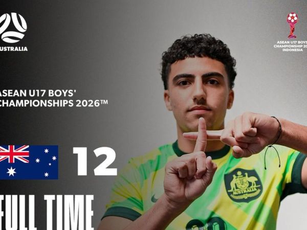 Australia bantai Brunei 12-0 dalam laga pertama grup C ASEAN Championship U-17 2026 di Stadion Gelora Delta, Sidoarjo, Sabtu (11/4/2026).