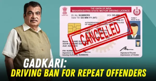 nitin gadkari driving license points system suspension featured