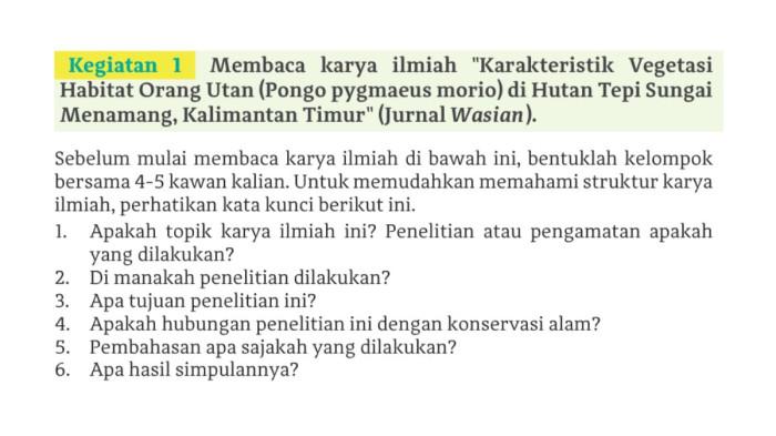 Bahasa Indonesia Kelas 11 Halaman 181: Kegiatan 1