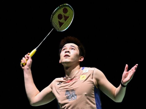Pebulu tangkis tunggal putra Thailand, Kunlavut Vitidsarn, pada laga semifinal Malaysia Open 2026 di Axiata Arena, Kuala Lumpur, Sabtu (10/1/2026).