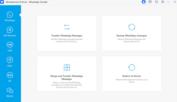 open drfone transfer messages
