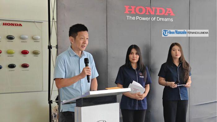 MENANG - Pengundian Program Service Berhadiah Honda KMG di Diler Honda KMG Manado, Jalan Raya Manado Tomohon, Winangun, Kamis 16 April 2026 siang.