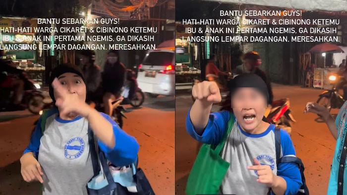 VIRAL PENGEMIS BOGOR: Viral aksi pengemis wanita di Cibinong Bogor bikin resah yakni mengamuk karena tak dikasih uang. Ia nekat menghancurkan dagangan penjual cireng.