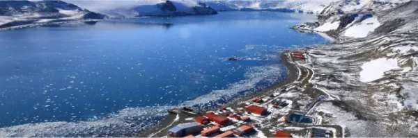 King Sejon station from above. Photo by Korean Polar Research Institute