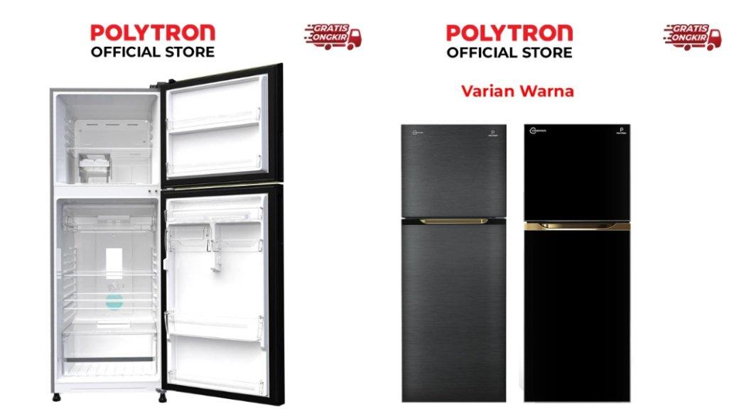 POLYTRON Kulkas 2 Pintu 300 Liter Inverter New Belleza Big Liter PRM 431X.