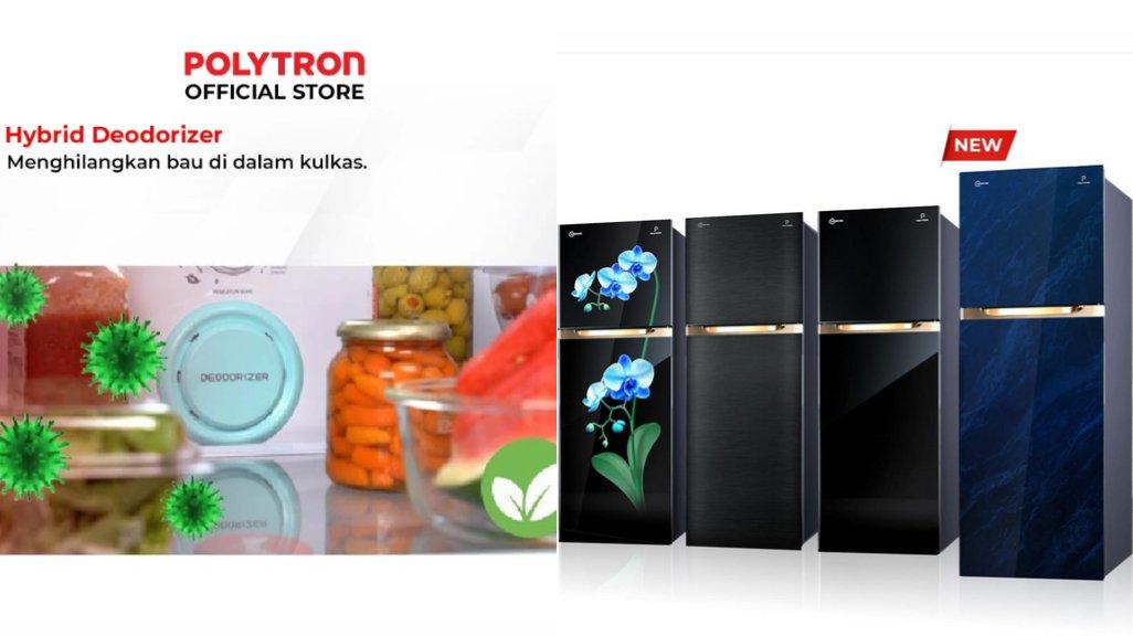 POLYTRON Kulkas 2 Pintu 300 Liter Inverter New Belleza Big Liter PRM 431X.