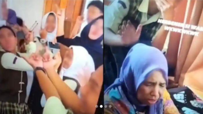 VIRAL DI MEDSOS - Foto aksi tak sopan siswa SMA di Purwakarta yang mengacungkan jari tengah kepada guru di dalam kelas viral di media sosial, Minggu (19/4/2026). Gubernur Jawa Barat, Dedi Mulyadi, bereaksi keras tindakan tak sopan tersebut.