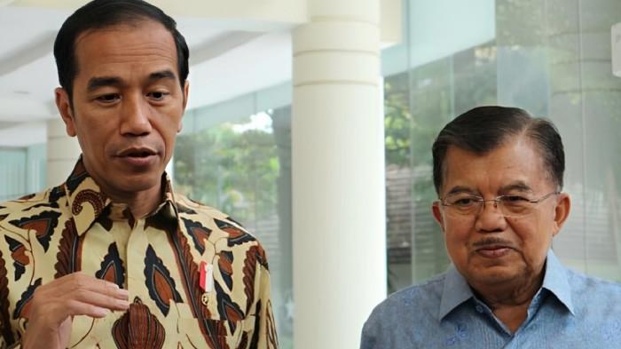 PERTEMUAN : Momen dulu saat eks Presiden RI Joko Widodo bersama dengan eks Wakil Presiden RI Jusuf Kalla usai jamuan makan siang di kantor Wakil Presiden RI, Jakarta di tahun 2018 silam.