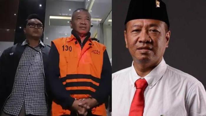 SIASAT - (kiri) Bupati Tulungagung Gatut Sunu Wibowo mengenakan rompi orange saat berjalan meninggalkan gedung Komisi Pemberantasan Korupsi (KPK) di Jakarta, Minggu (12/4/2026) dini hari. Terungkap modus Gatut peras bawahannya dan atur vendor alat kesehatan.