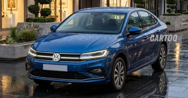 volkswagen virtus facelift blue