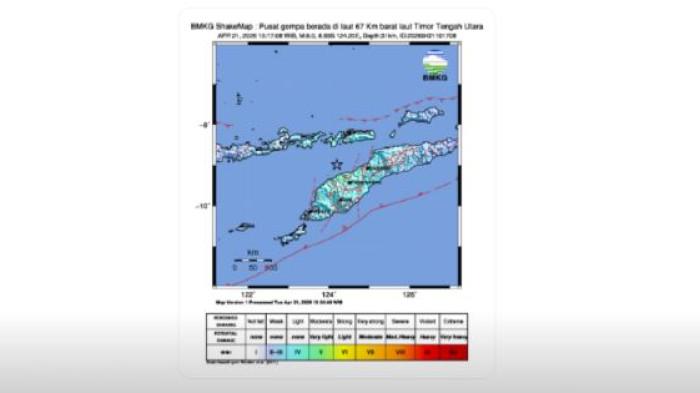 GEMPA KUPANG TERKINI - Gempa Kupang hari ini 21 April 2026! Info gempa NTT terbaru dari BMKG, gempa terkini 2 menit yang lalu terasa di Atambua dan Kupang. Cek pusat gempa hari ini, info gempa terbaru dan terkini sekarang!