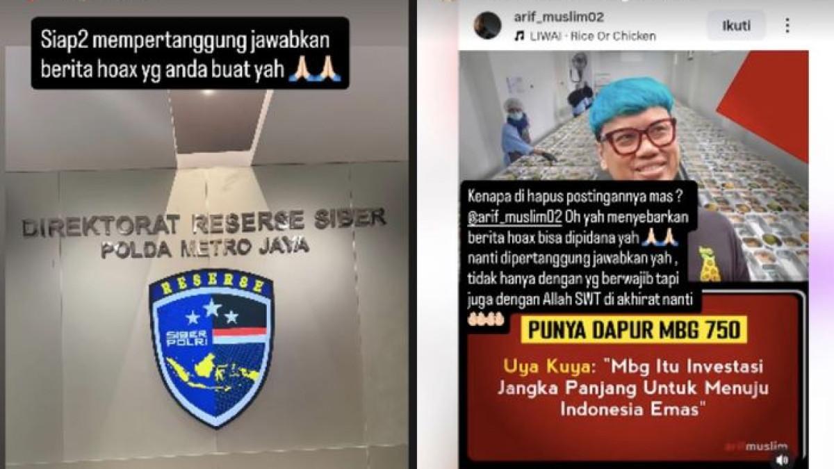 Astrid Kuya bersama Uya Kuya mendatangi Polda Metro Jaya guna melaporkan dugaan hoaks terkait kepemilikan dapur MBG.