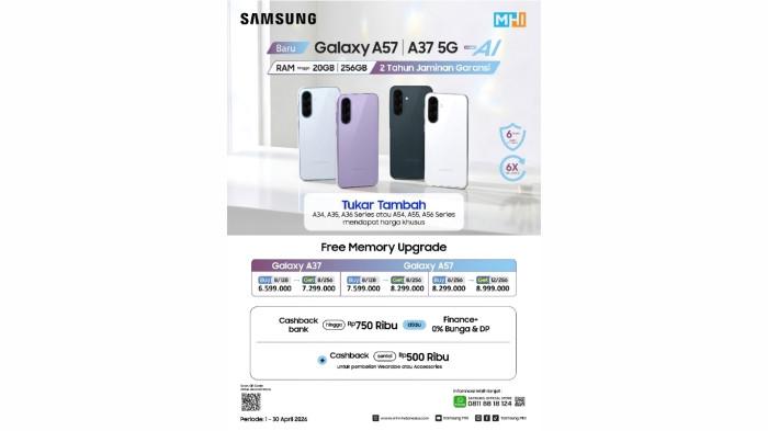 Promo Samsung Galaxy A37 dan Galaxy A57 di MHI