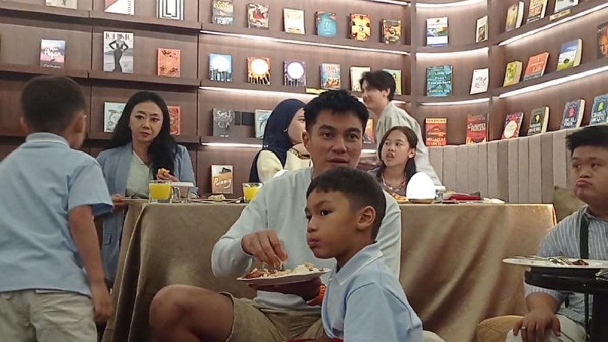 Baim Wong dalam Content Day di kawasan BSD, Tangerang Selatan pada Selasa (21/4/2026).