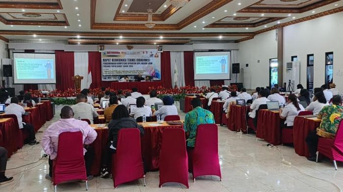 Kegiatan rakor rapat koordinasi (rakor) teknis bersama BPSDM kabupaten se-Papua Barat 1