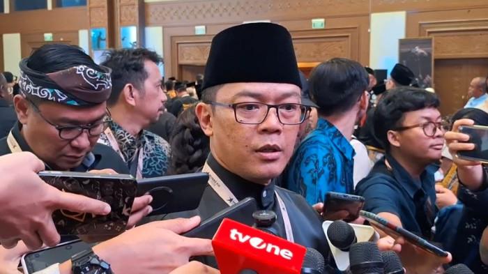 CALON KUAT - Wawancara wakil ketua umum PB IPSI yang juga Menteri Luar Negeri (Menlu), Sugiono di acara Musyawarah Nasional (Munas) XVI IPSI masa bakti 2026–2030 di Jakarta Convention Center (JCC), Senayan, Jakarta, Sabtu (11/4/2026). Tribunnews/Abdul Majid