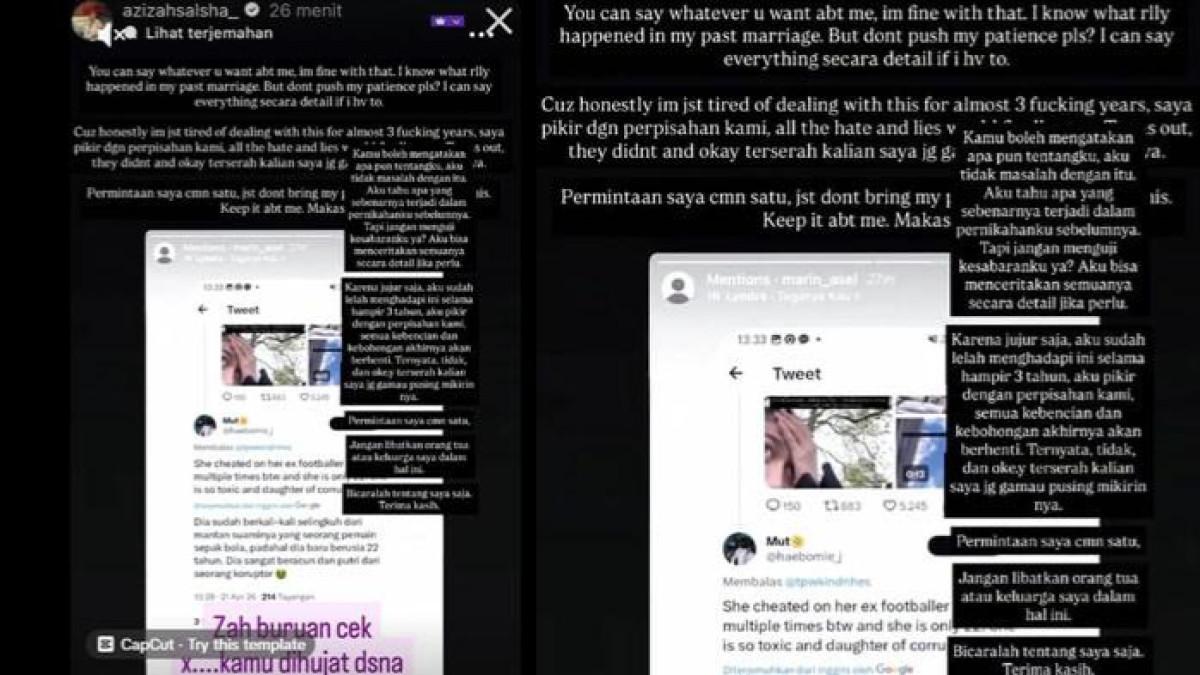 CURHATAN AZIZAH SALSHA - Selebgram Azizah Salsha lelah masa lalunya dengan Pratama Arhan ikut dibawa-bawa buntut viral ditolak foto Harry Styles.