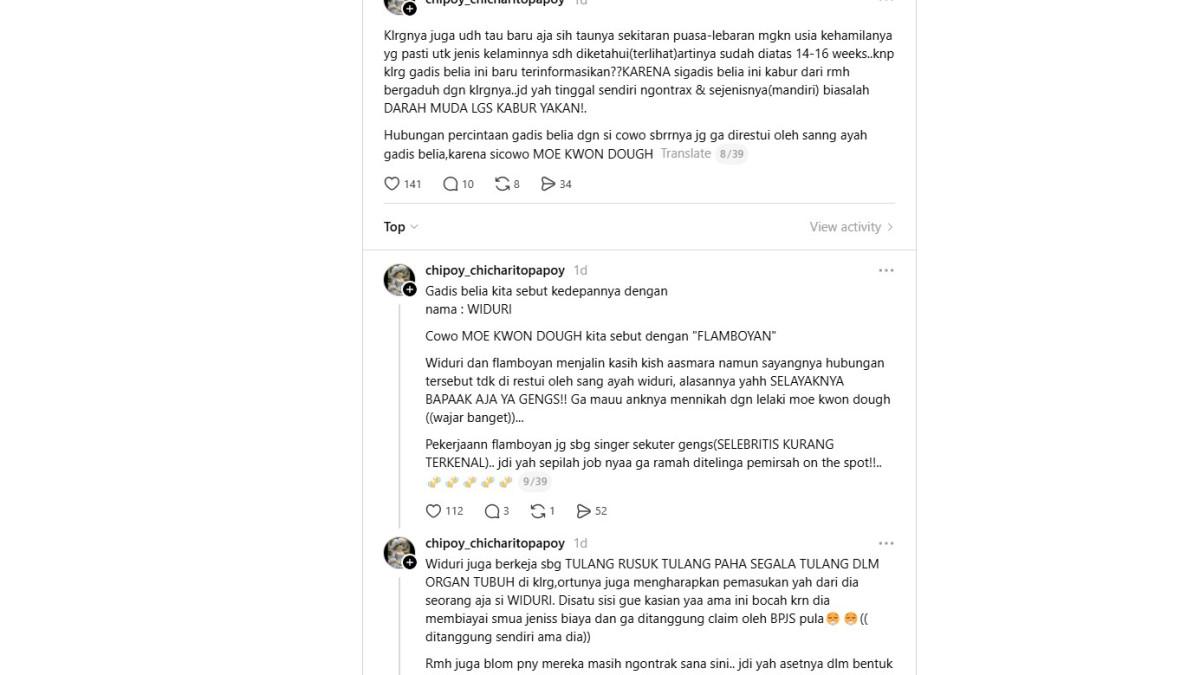 Heboh sosok artis muda yang disebut-sebut sedang menyembunyikan kehamilan di tengah karier yang sedang menanjak.