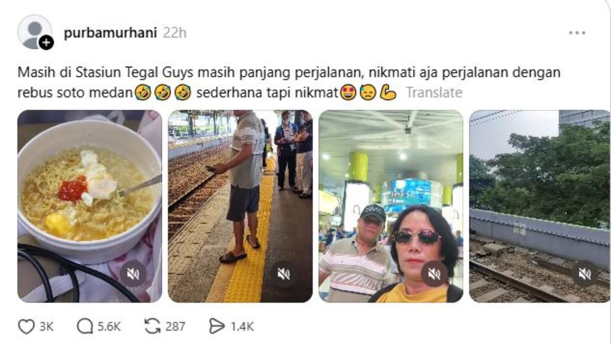 MEMASAK DI KERETA - Viral seorang penumpang kereta api memasak mie instan di gerbong