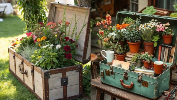Trunk Planter Idea 