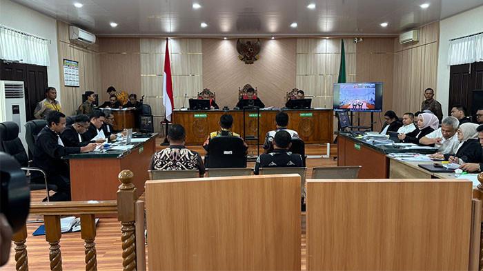 Para saksi yang dihadirkan di persidangan lanjutan kasus dugaan korupsi Abdul Wahid, Kamis (23/4/2026).