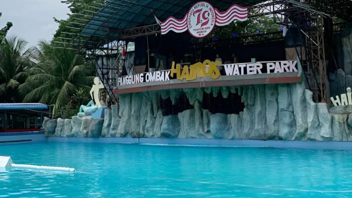 WISATA MEDAN- Hairos Waterpark, satu diantara objek wisata di Medan yang sering dikunjungi saat momen libur.