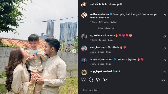 Tangkapan layar unggahan Nathalie Holscher dan Aripat