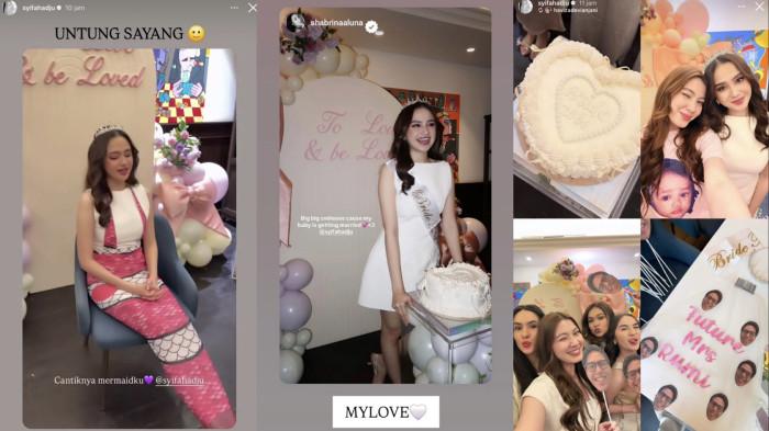 BRIDAL SHOWER - Artis Syifa Hadju dapat kejutan bridal shower dari Kesha Ratuliu cs menjelang dinikahi El Rumi dicapture Selasa (21/4/2026). Calon menantu Maia Estianty itu didandani jadi mermaid.