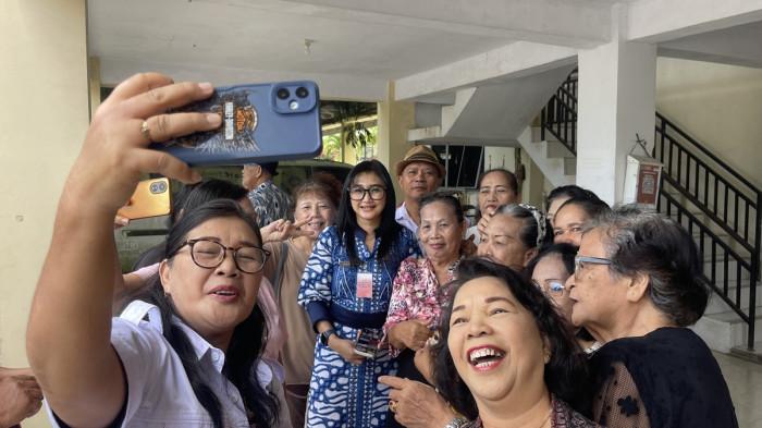 Puluhan personel Paimpuluan Nuwu Ne Tonsea (PNNT) Minahasa Utara